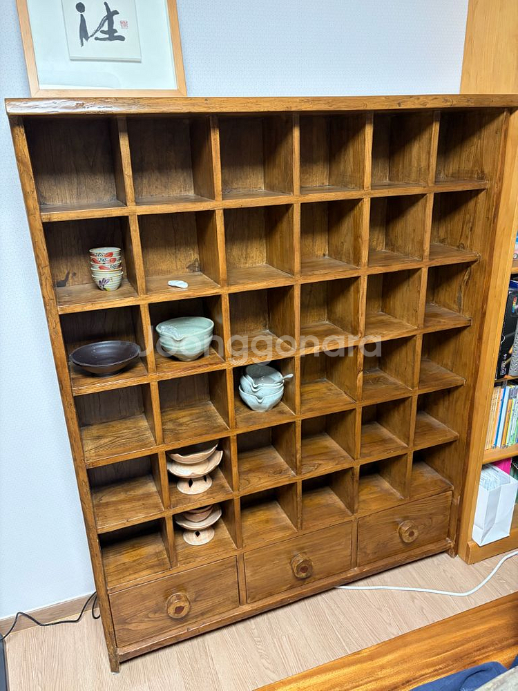 원목 장식장 다기장 36칸--0