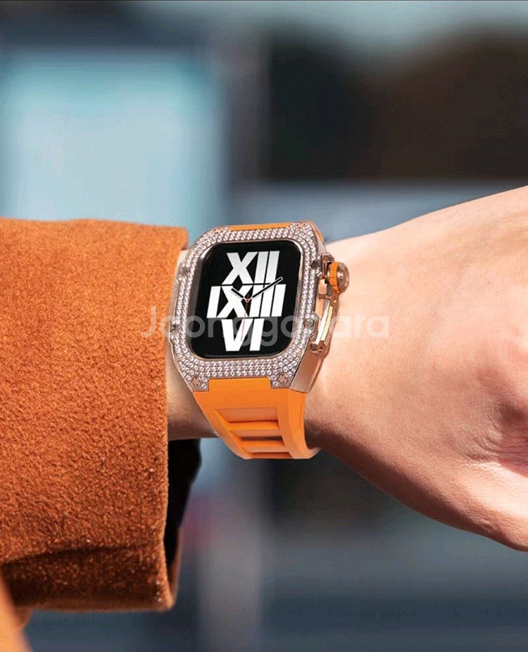 아이스아웃 다이아몬드 리차드밀 스타일 애플워치 스트랩--2