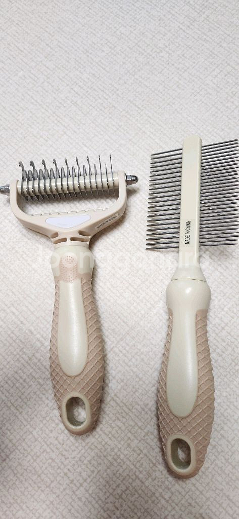 애견 / 고양이 엉킨털 제거 빗 2종세트--0