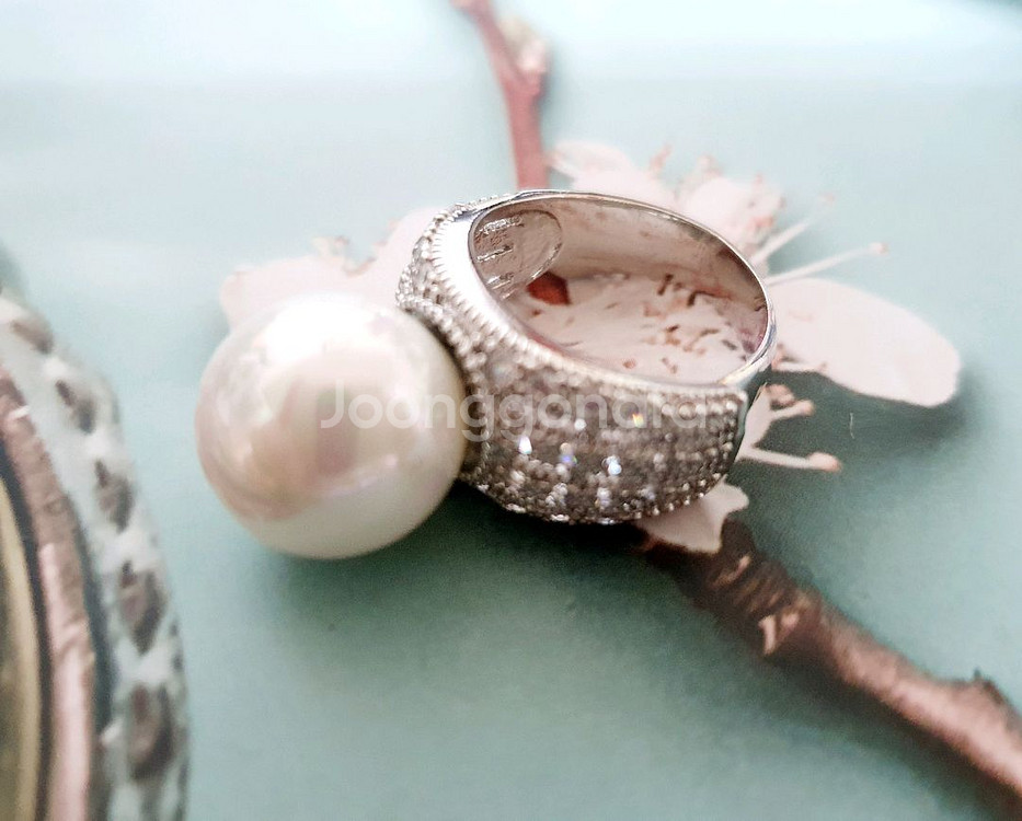 진주 혼주 한복 드레스 반지 악세사리--2