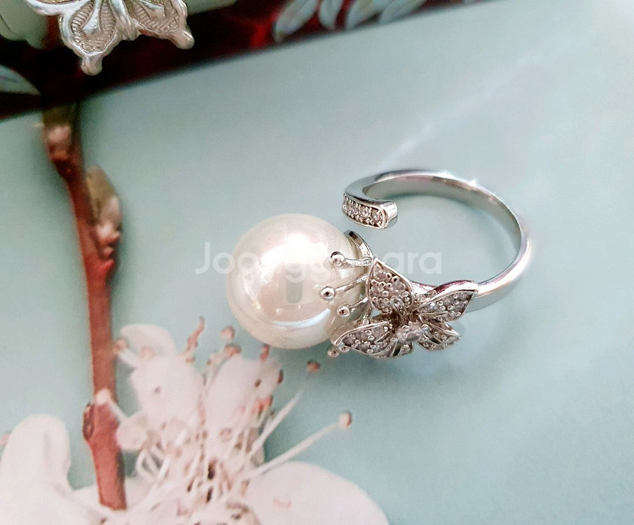 진주 혼주 한복 드레스 반지 악세사리--6