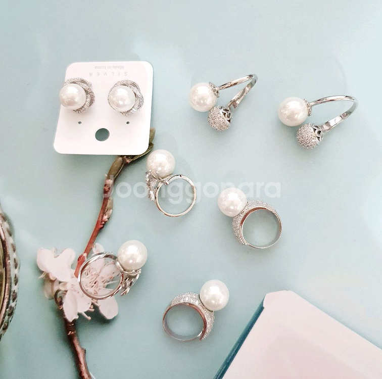 진주 혼주 한복 드레스 반지 악세사리--7