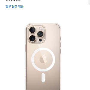 애플정품 iPhone 16 Pro Max 투명 케이스