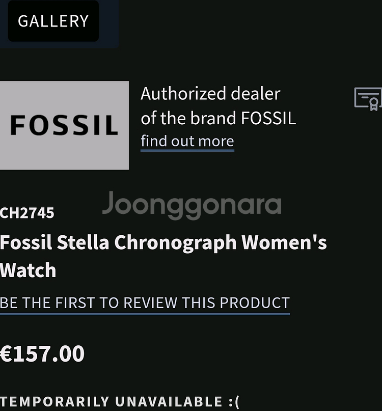 # FOSSIL 파슬 스텔라 크로노그래프 실버톤 알루미--1