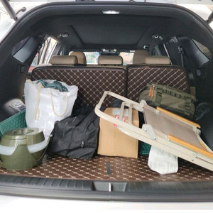 쏘렌토 MQ4 하이브리드 트렁크 매트 커버 브라운