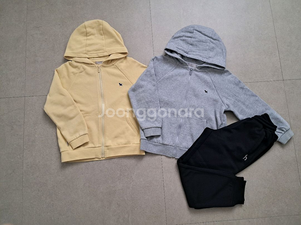 블루독 키즈 후드집업 +헤지스키즈 바지/130사이즈--0