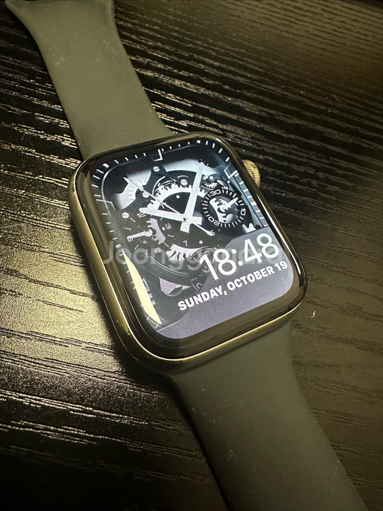 애플워치4 스틸 실버 44mm gps--0