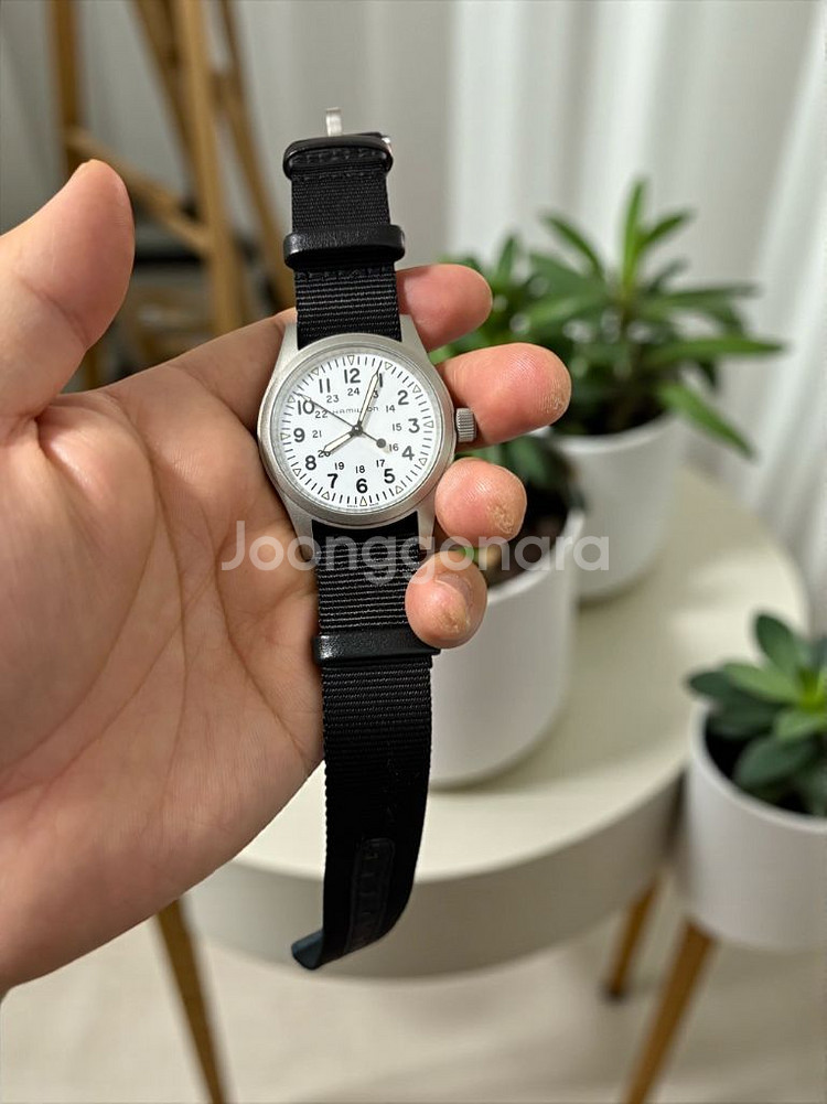 해밀턴 카키필드 메카니컬 38mm 화이트 흰판--2