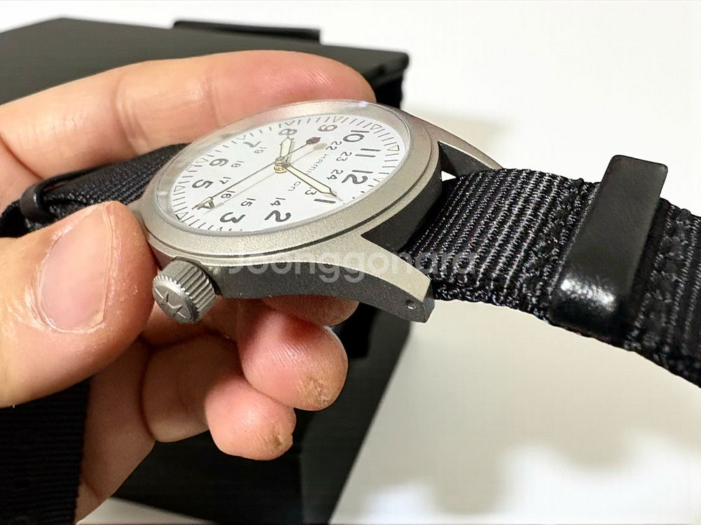 해밀턴 카키필드 메카니컬 38mm 화이트 흰판--6