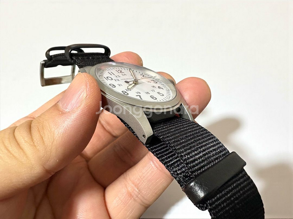 해밀턴 카키필드 메카니컬 38mm 화이트 흰판--5