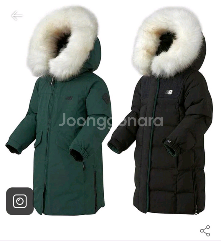 뉴발란스 아동패딩 키즈 컬러피커 리버서블 구스다운 점퍼--8