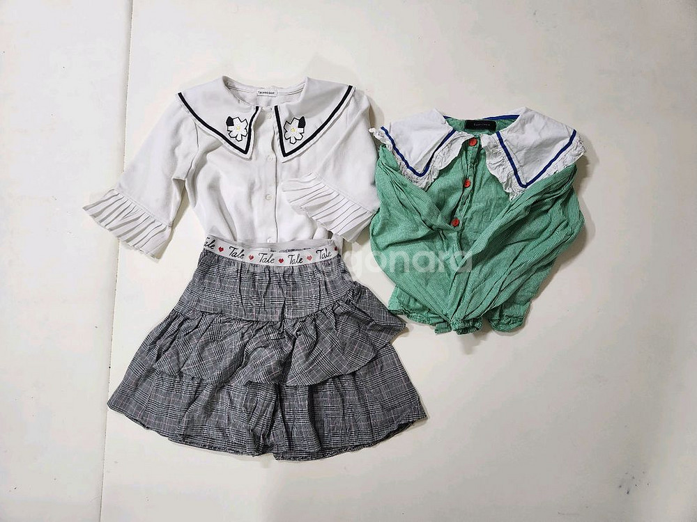 여아 블라우스, 치마 바지 세트(테일스쿱 로아앤제인)--0