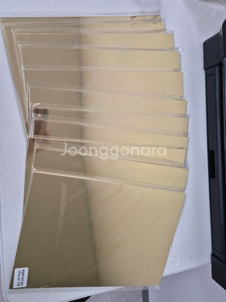 메탈팩보드 골드 미러 a4 300g--0