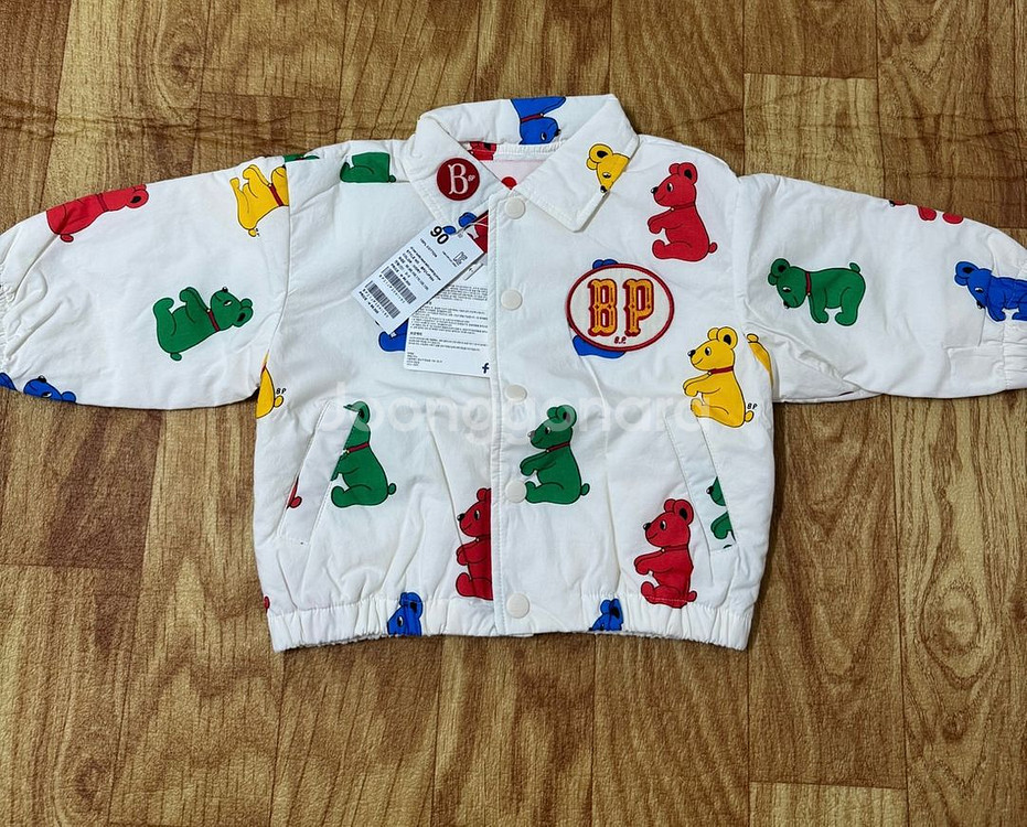 베베드피노 올 오버 베어 패딩 점퍼 90 새상품--0