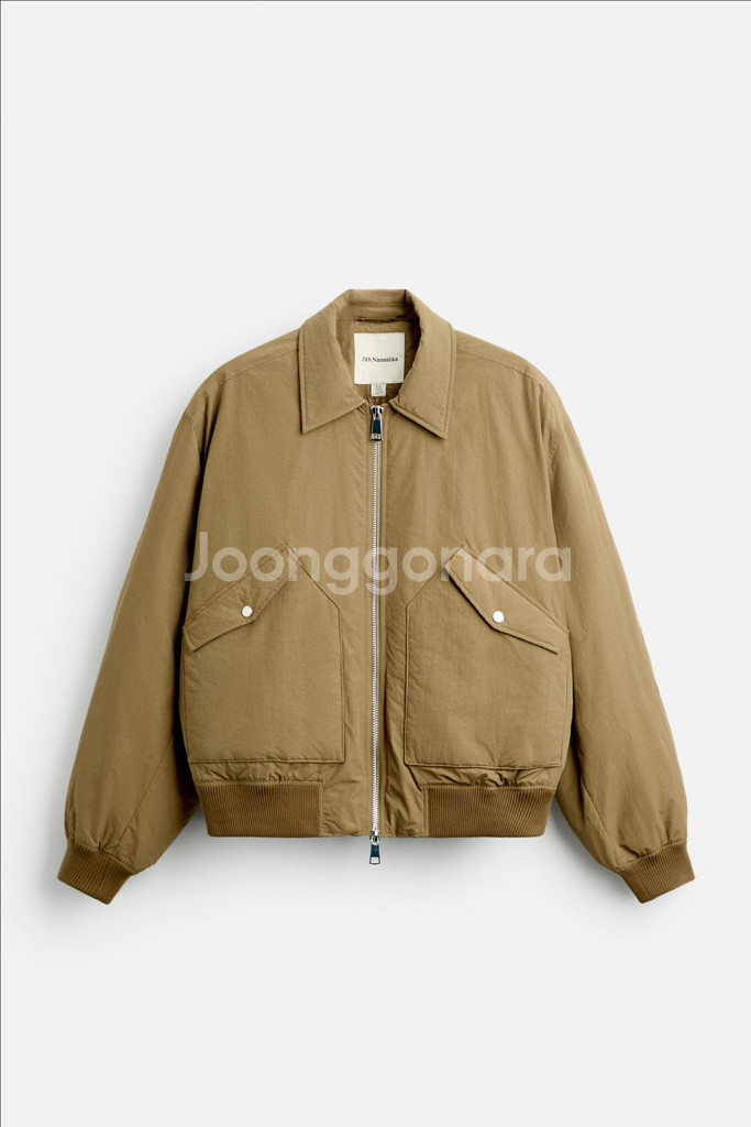 자라 x 나누시카 패디드 봄버 자켓 카멜 L--0