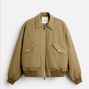 자라 x 나누시카 패디드 봄버 자켓 카멜 L