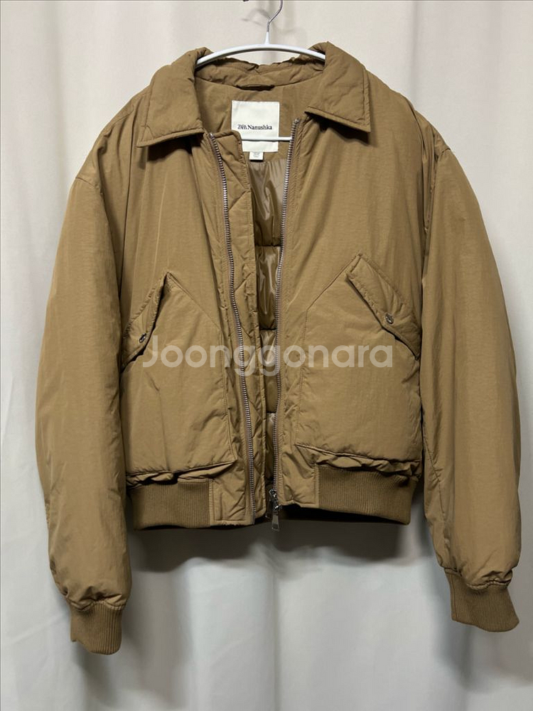 자라 x 나누시카 패디드 봄버 자켓 카멜 L--4
