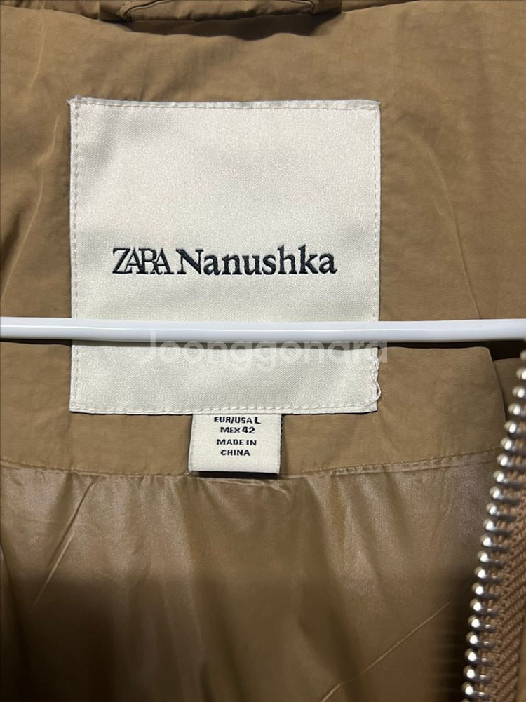 자라 x 나누시카 패디드 봄버 자켓 카멜 L--6