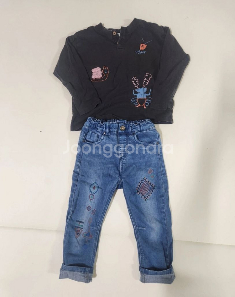 데님인더박스 110 상하의 세트--0