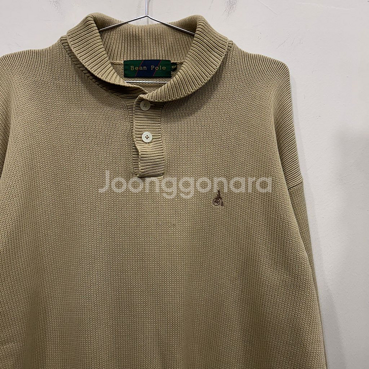 빈폴 스몰로고 이탈리안카라 헨리넥 니트--0