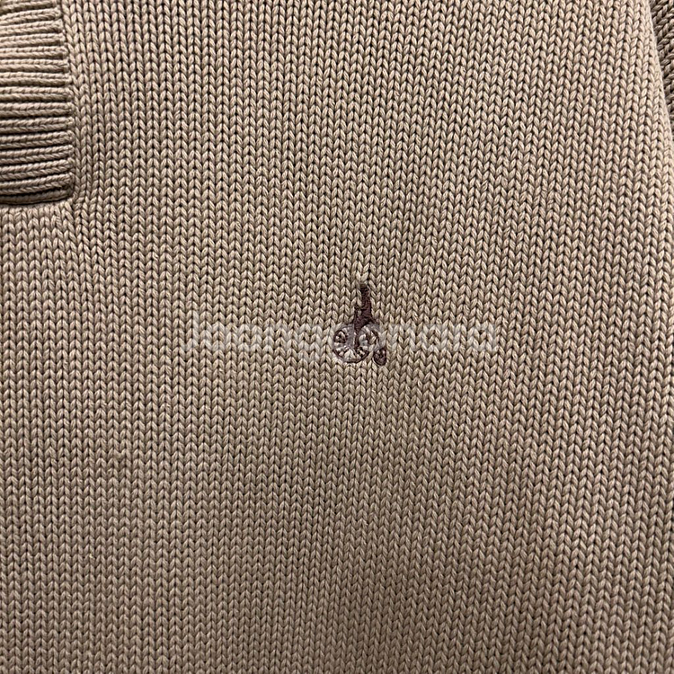 빈폴 스몰로고 이탈리안카라 헨리넥 니트--3