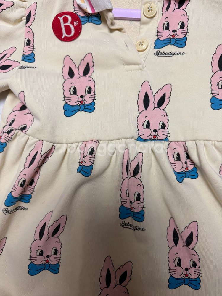 베베드피노 로즈라팡 원피스 90 바니원피스--2