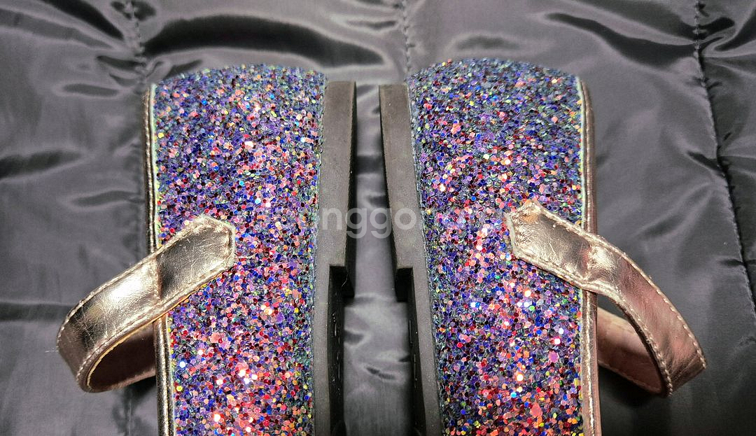 빔보빔바 글리터 리본 스트랩 플랫슈즈(200)--5