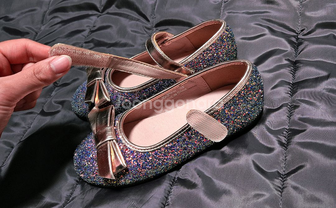 빔보빔바 글리터 리본 스트랩 플랫슈즈(200)--3