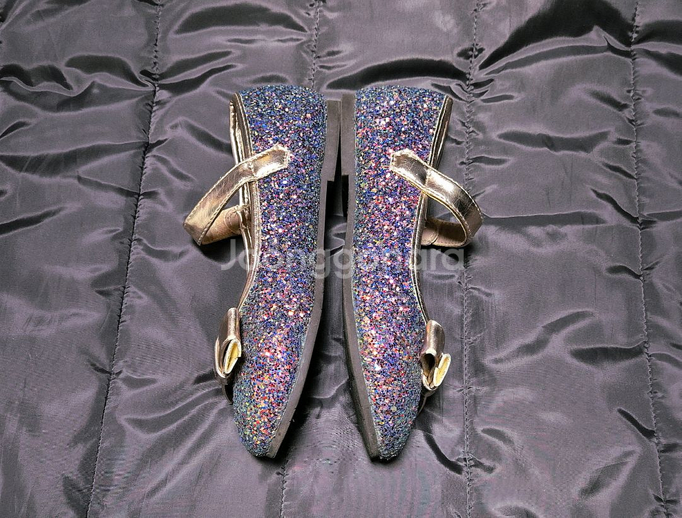 빔보빔바 글리터 리본 스트랩 플랫슈즈(200)--4