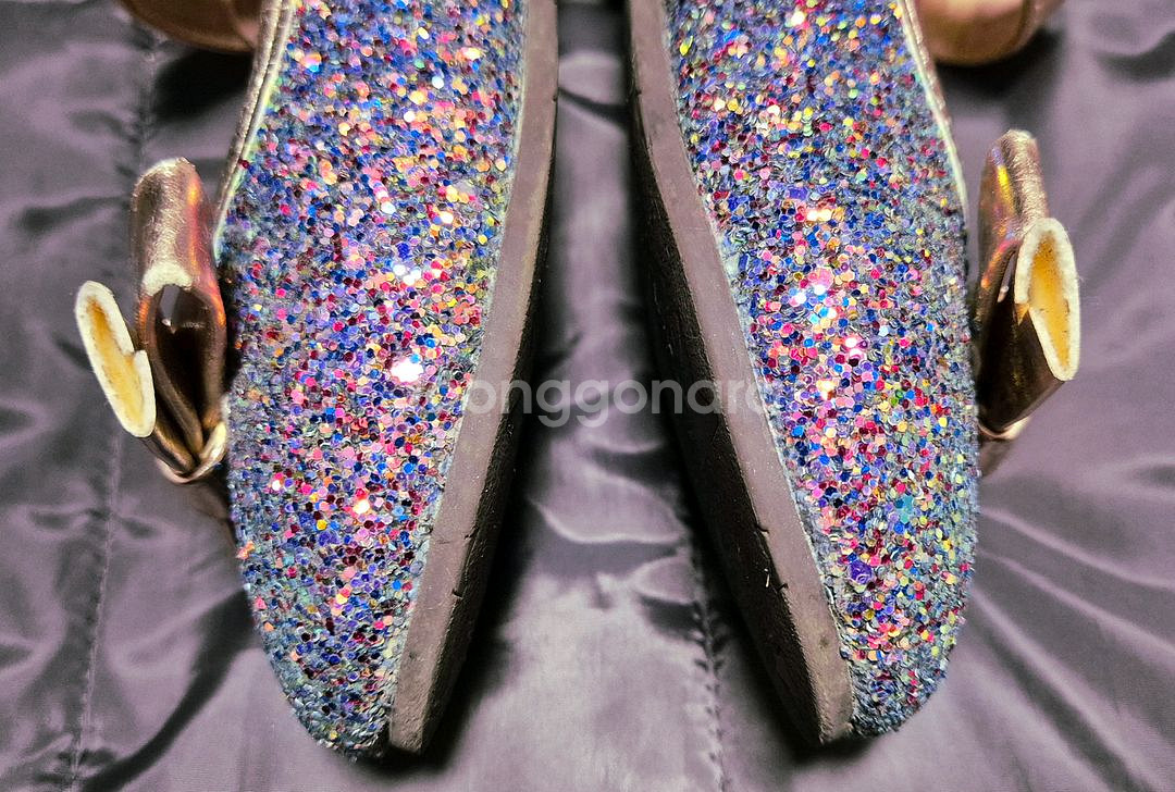 빔보빔바 글리터 리본 스트랩 플랫슈즈(200)--6