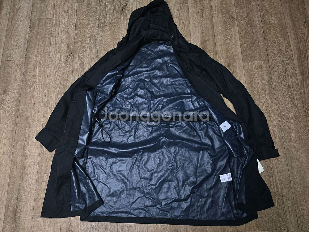 TNGT 레인 후드 트렌치 코트 블랙 새제품 팝니다--3