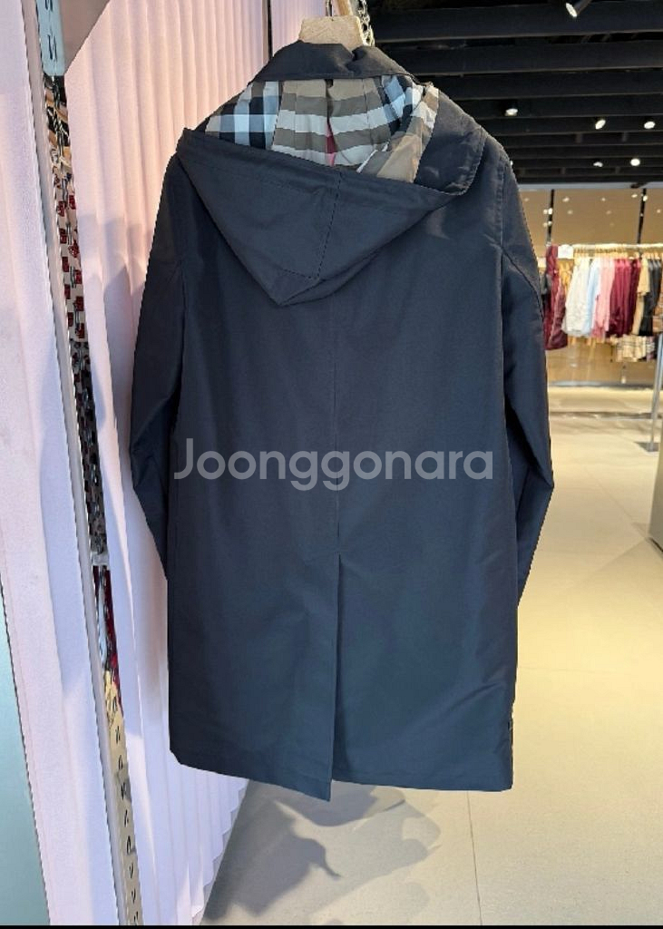 버버리 후드코트 블랙--0