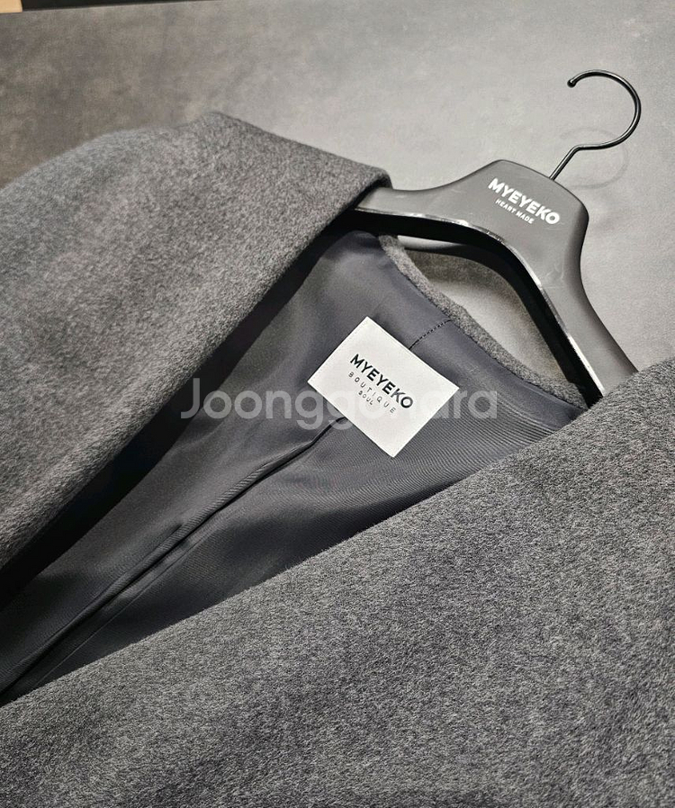 마이아이코 숄 카라 핸드메이드 캘리 코트--0