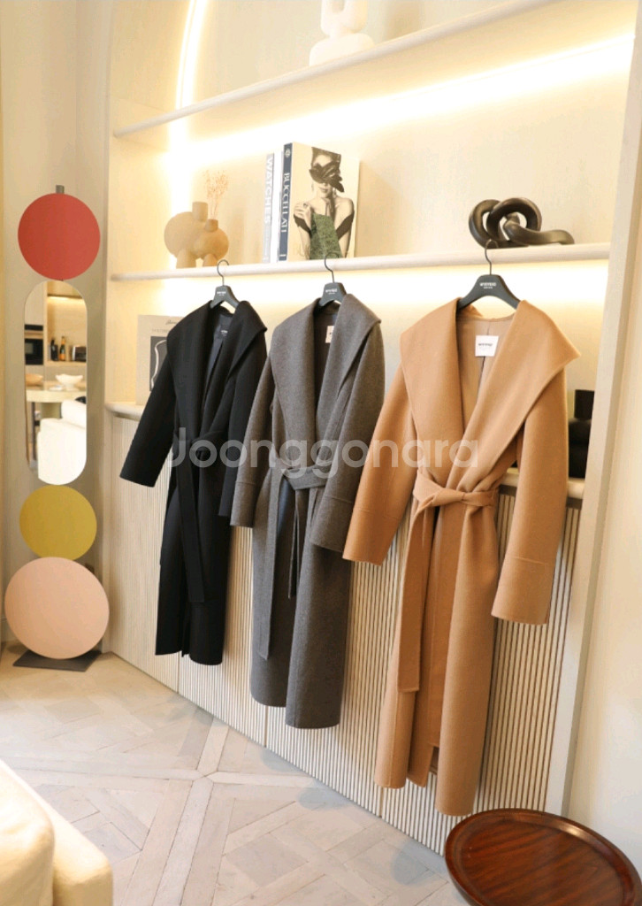 마이아이코 숄 카라 핸드메이드 캘리 코트--9