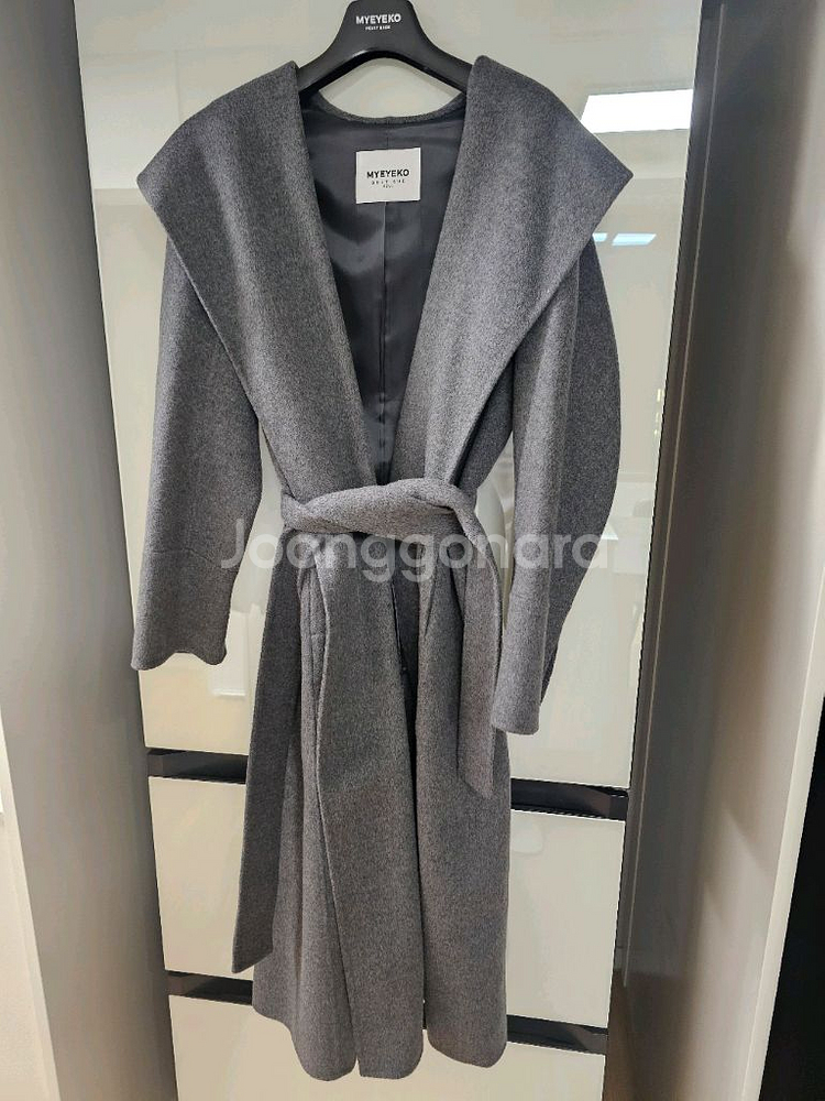 마이아이코 숄 카라 핸드메이드 캘리 코트--10