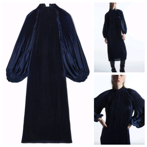 COS 플리츠 하이넥 드레스 새상품 우아함의 끝판왕~