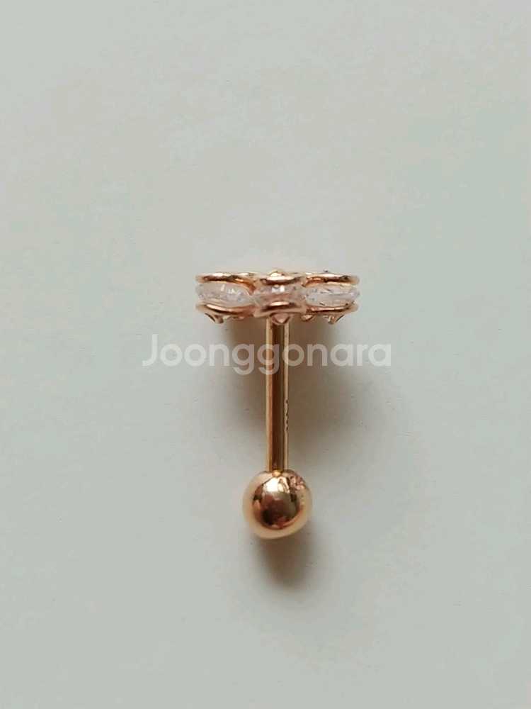 14k 로이드 꽃 피어싱--6