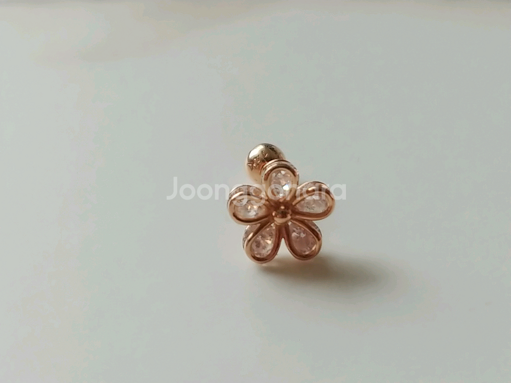 14k 로이드 꽃 피어싱--3