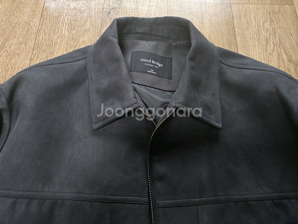 마인드브릿지 스웨이드 트러커 점퍼 다크그레이 팝니다--2