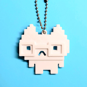 고양이 안경 8비트 키링 키체인