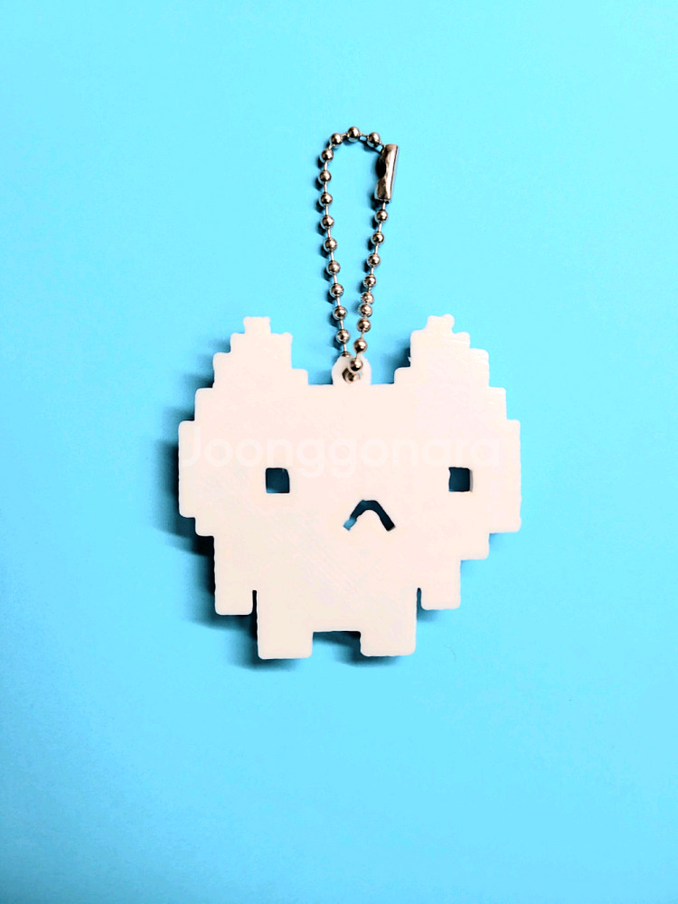 고양이 안경 8비트 키링 키체인--2