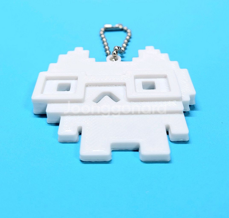 고양이 안경 8비트 키링 키체인--3