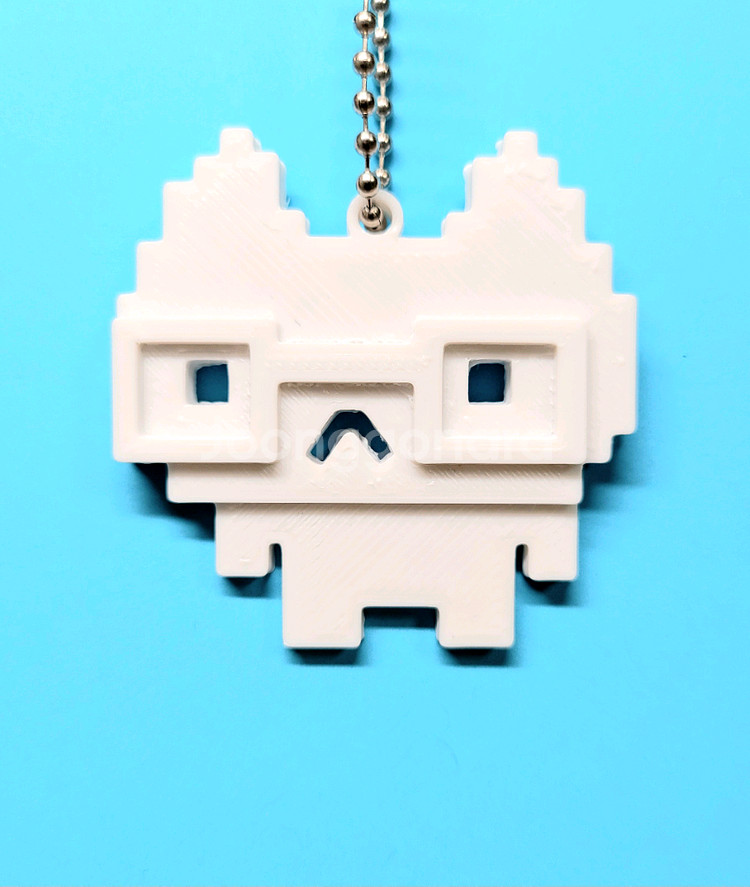 고양이 안경 8비트 키링 키체인--4