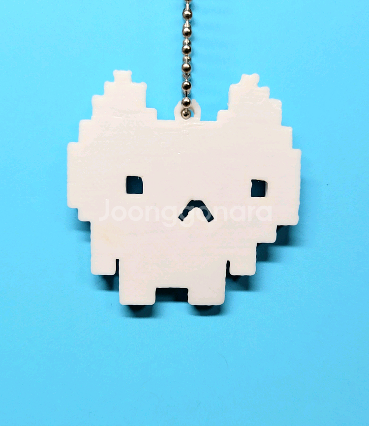 고양이 안경 8비트 키링 키체인--5