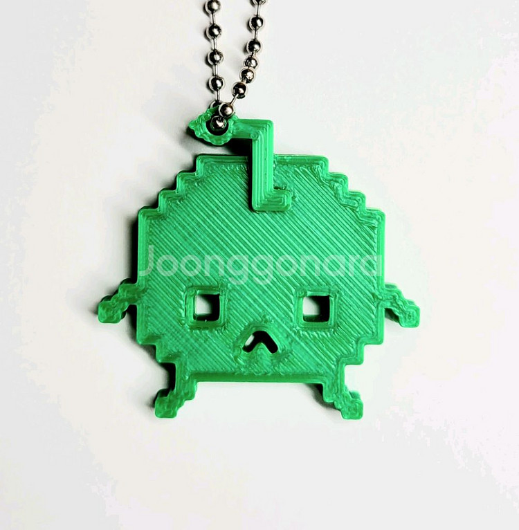 청사과 8비트 키링 키체인--0