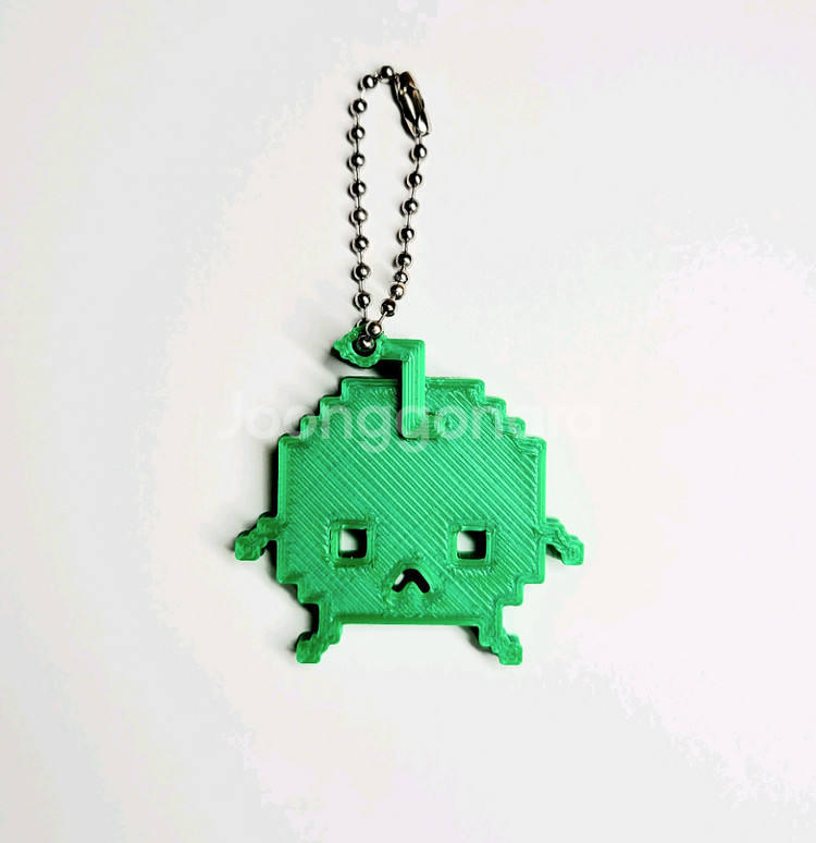 청사과 8비트 키링 키체인--1