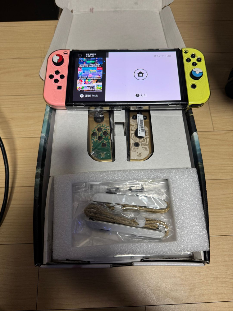 스위치 OLED 화이트(화이트조이콘X) 젤다 에디션--4