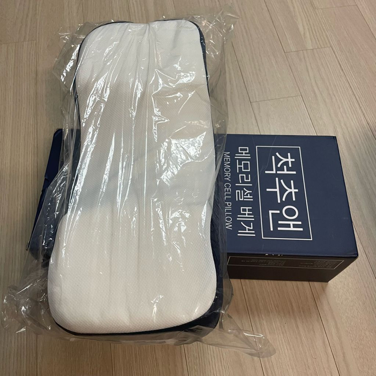 척추앤 네이버 1위 경추전만수면 메모리셀 베개 새상품--4