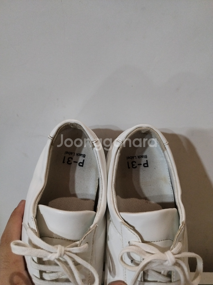 45 290mm P-31 스니커즈 블랙라벨 화이트--5