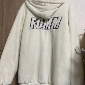 FCMM 빅로고 후리스 후드티 아이보리